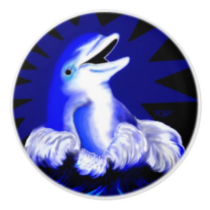 Lächelnde Dolphin Keramikknauf
