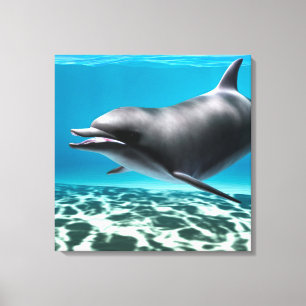 Lächelnde Dolphin Leinwanddruck