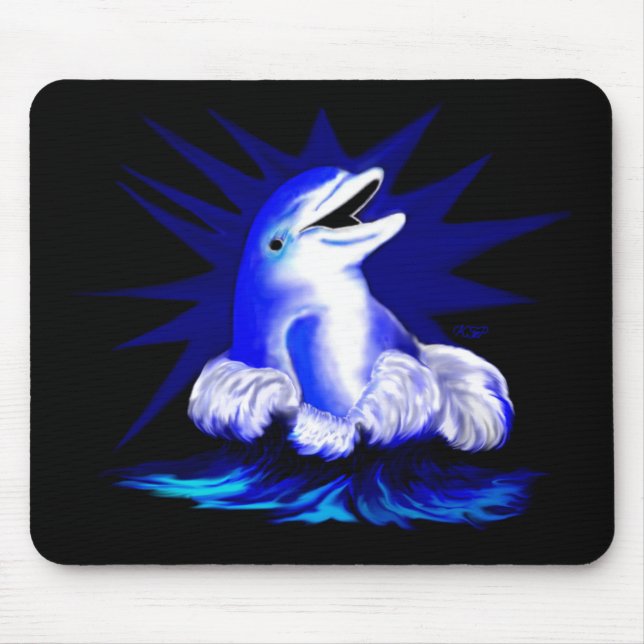 Lächelnde Dolphin Mousepad (Vorne)