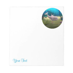 Lächelnde Dolphin Notizblock