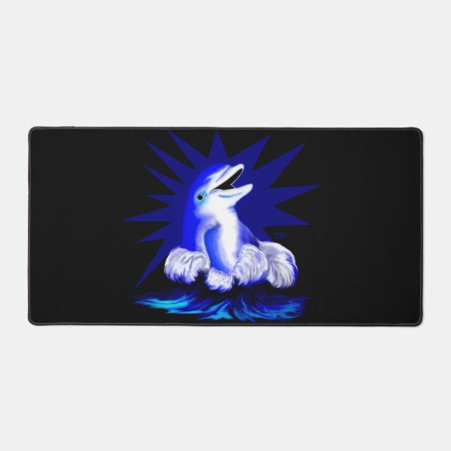 Lächelnde Dolphin Schreibtischunterlage (Vorderseite)