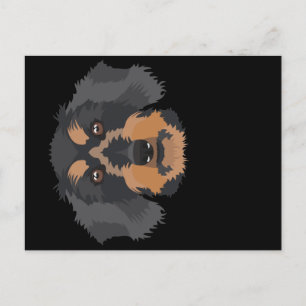 Lächelnde drahthaarige Dackel Postkarte