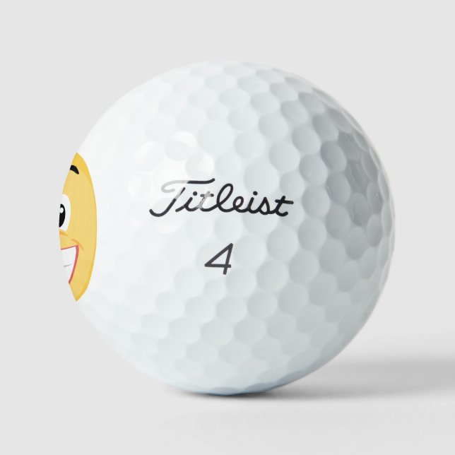 Lächelnde Emoji Golf Balls Golfball (Logo)