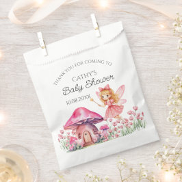 Lächelnde Fee- und rosa Mushrooms Kinderdusche Geschenktütchen