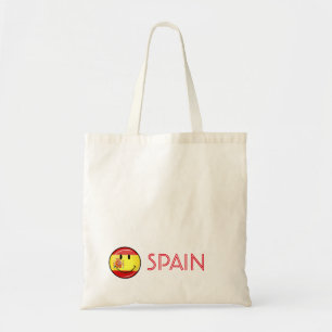 Lächelnde Flagge Spaniens Tragetasche