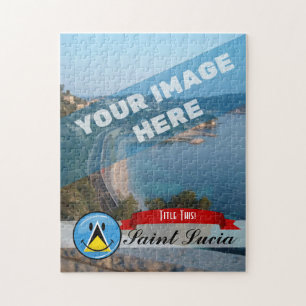 Lächelnde Flagge von Saint Lucia Puzzle