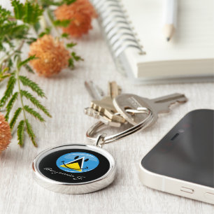 Lächelnde Flagge von Saint Lucia Schlüsselanhänger