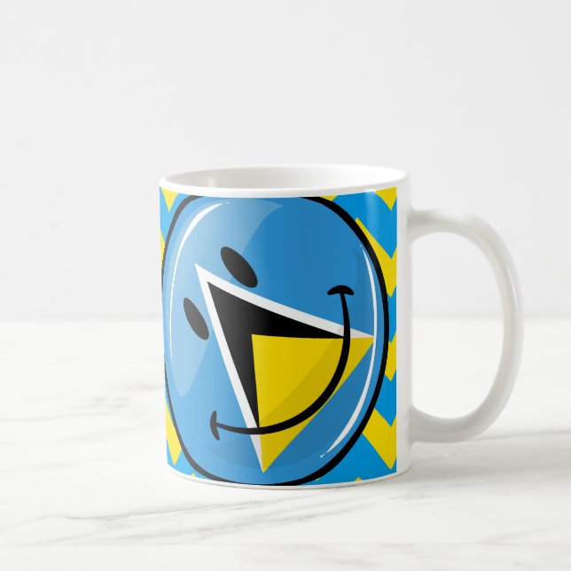 Lächelnde Flagge von Saint Lucia Tasse (Rechts)