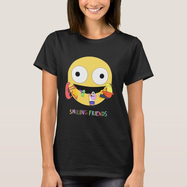 Lächelnde Freunde T-Shirt (Vorderseite)