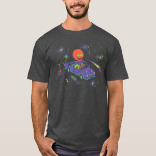 Lächelnde Freunde Weltraumauto Charlie und PIM Lus T-Shirt