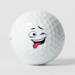 Lächelnde frische Gefühle Emoticon Golfball