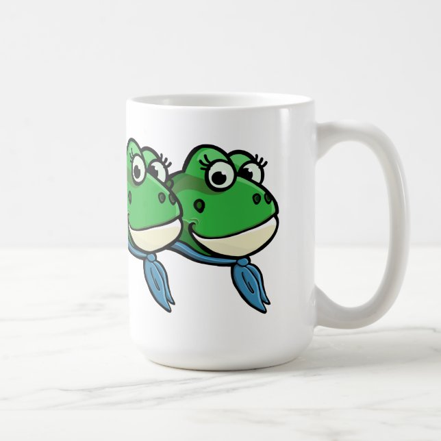 Lächelnde Frösche Kaffeetasse (Rechts)