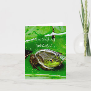 Lächelnde Froschkarte Karte