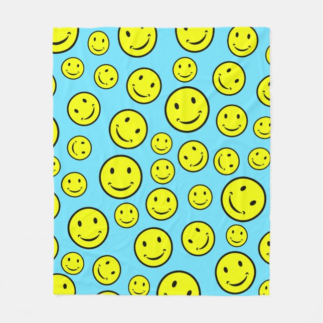 Lächelnde Gesichter Fleecedecke (Vorderseite)