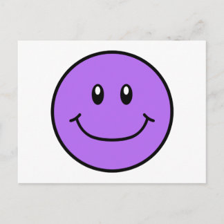 Lächelnde Gesichter Postkarte Lila 0001