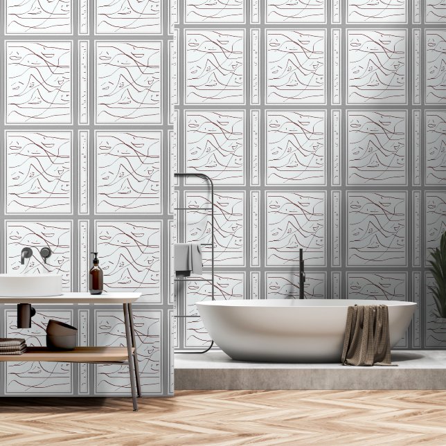 Lächelnde Gesichter Tapete (Badezimmer)