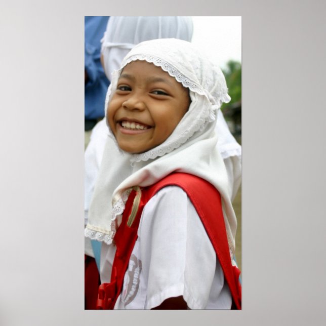 Lächelnde Girl Poster (Vorne)