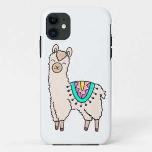 lächelnde glückliche Lama Alpaka Cartoon Tier Zeic Case-Mate iPhone Hülle