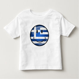 Lächelnde griechische Flagge Kleinkind T-shirt