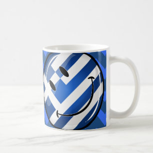 Lächelnde griechische Flagge Tasse