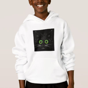 Lächelnde grüne Mit Augen Katze Hoodie