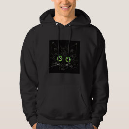 Lächelnde grüne Mit Augen Katze Hoodie