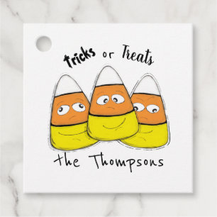 Lächelnde Halloween Mais Candy Favor Tags Geschenkanhänger