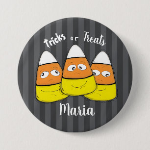 Lächelnde Halloween-Maisbonbons Klassischer runder Button