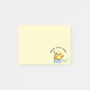 Lächelnde Henne mit Zahnarzt-Slogan Post-it Klebezettel
