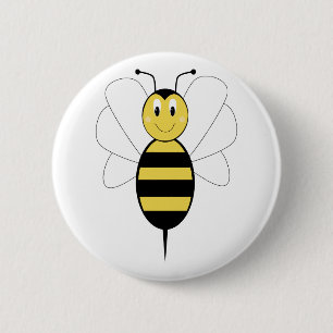 Lächelnde Hummelknopf Button