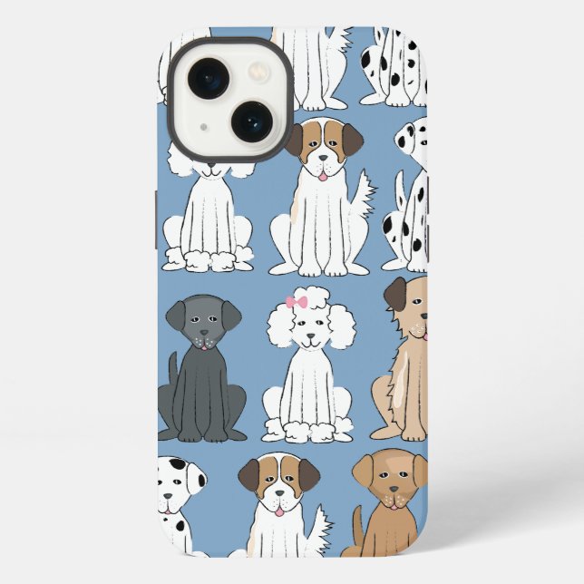 Lächelnde Hunde iPhone Hülle (Rückseite)
