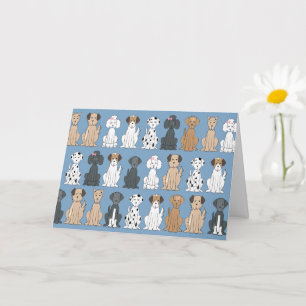 Lächelnde Hunde Karte