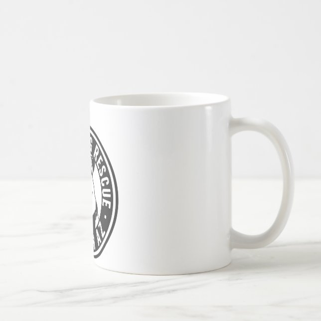 Lächelnde Hunderettung Tasse (Rechts)