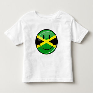 Lächelnde jamaikanische Flagge Kleinkind T-shirt