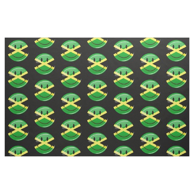 Lächelnde jamaikanische Flagge Stoff (Fat Quarter (45,7 x 55,9 cm))