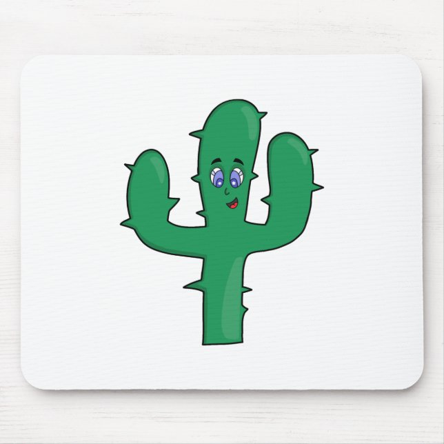 Lächelnde Kaktus Mousepad (Vorne)