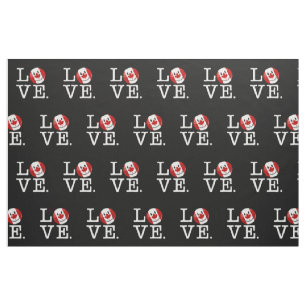 Lächelnde kanadische Flagge der Liebe-  Stoff