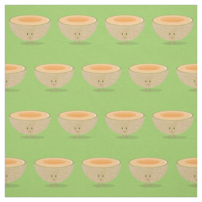 Lächelnde Kantalupe Stoff (Muster)