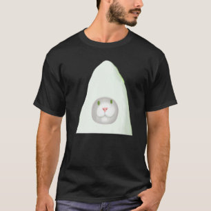 Lächelnde Katzenkunst weiße Katze Meme T-Shirt