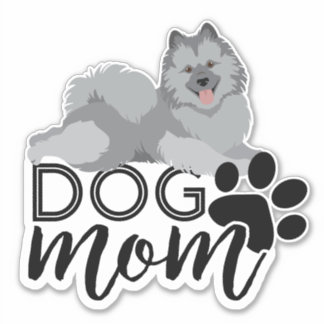 Lächelnde Keeshond Hunde Mama Graphic Aufkleber