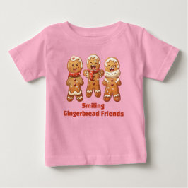 Lächelnde Lebkuchenfreunde Baby T-shirt