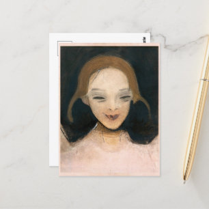 Lächelnde Mädchen, Helene Schjerfbeck Postkarte