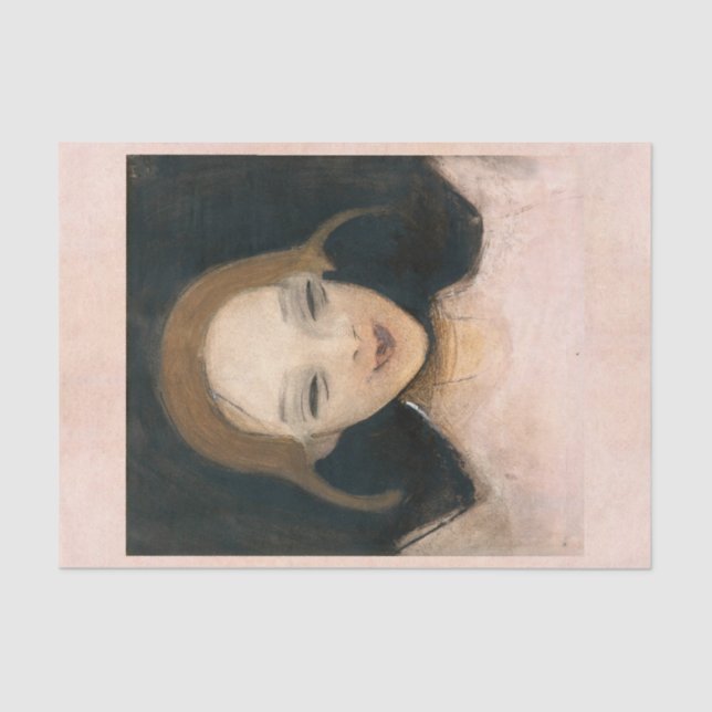 Lächelnde Mädchen, Helene Schjerfbeck Seidenpapier (Vorderseite)