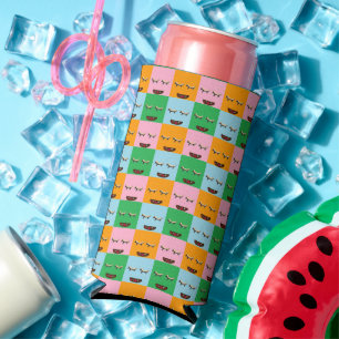 Lächelnde Monsterblockgesichte Selters Dosenkühler