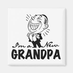 Lächelnde neue Großvater-T - Shirts und Geschenke Magnet
