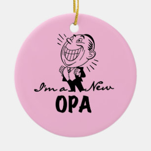 Lächelnde neue Opa T - Shirts und Geschenke Keramikornament