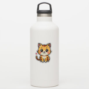 Lächelnde orange Tabby-Kätzchen – Süßer Aufkleber