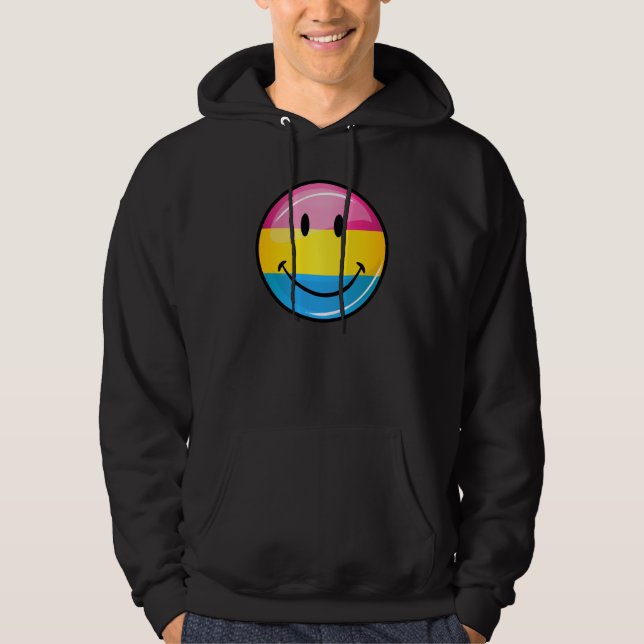 Lächelnde Pansexual Stolz-Flagge Hoodie (Vorderseite)