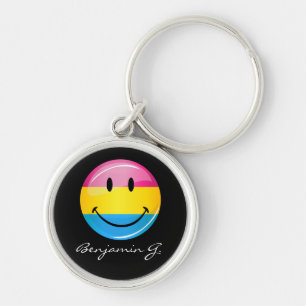 Lächelnde Pansexual Stolz-Flagge Schlüsselanhänger