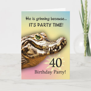 Lächelnde Party Einladung